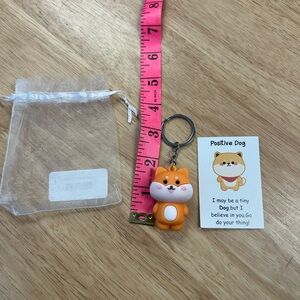 Cute Orange Dog Keychain